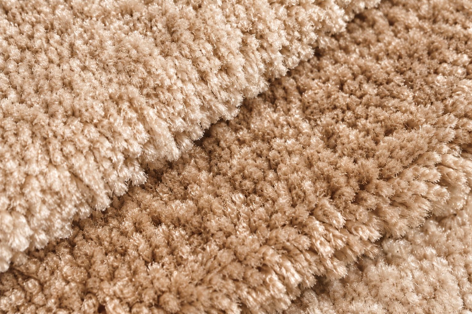 Close-up of polyester carpet yarn
